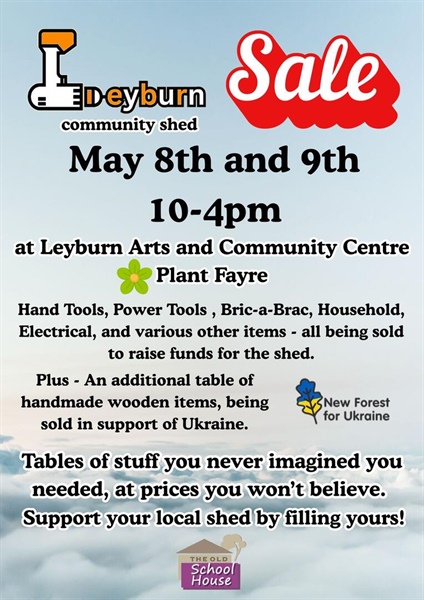 ITS ALL HAPPENING AT THE SHED - 8TH TO 9TH MAY!